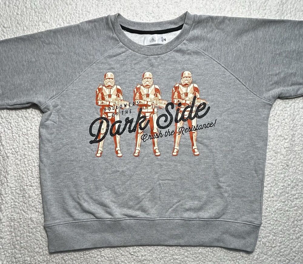 Disney Star Wars Followers Dark Side Gray Sweatshirt Pullover Adult XL